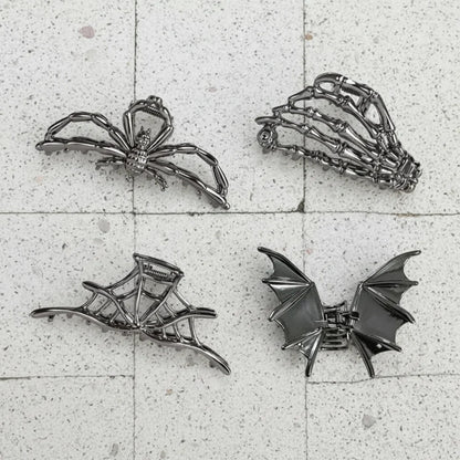 Set Halloween-haarclips met spinnen en vleermuizen voor feestelijke kostuumstyling