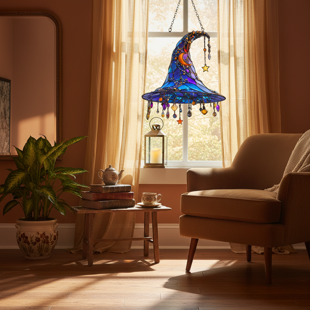 Halloween Witch Hat Decoration Hanging Magical Seasonal Home Accent