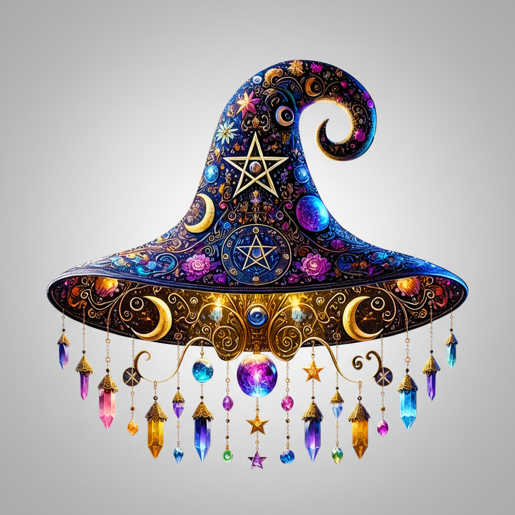 Halloween Witch Hat Decoration Hanging Magical Seasonal Home Accent