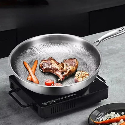 Hammered Titanium Cooking Pan Kitchen Cookware Set Durable Frying Pot