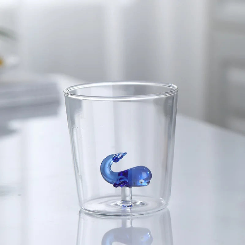 Handcrafted 3D Glass Mug Creative Animal Plant Drink Cup