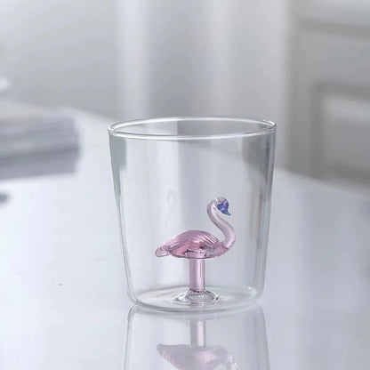 Handcrafted 3D Glass Mug Creative Animal Plant Drink Cup