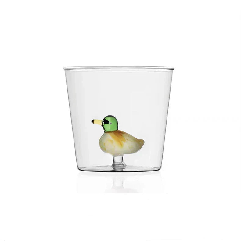 Handcrafted 3D Glass Mug Creative Animal Plant Drink Cup