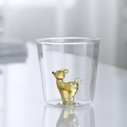 Handcrafted 3D Glass Mug Creative Animal Plant Drink Cup
