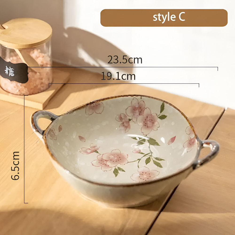 Handcrafted Ceramic Serving Bowl Nordic Tableware Dining Bowl