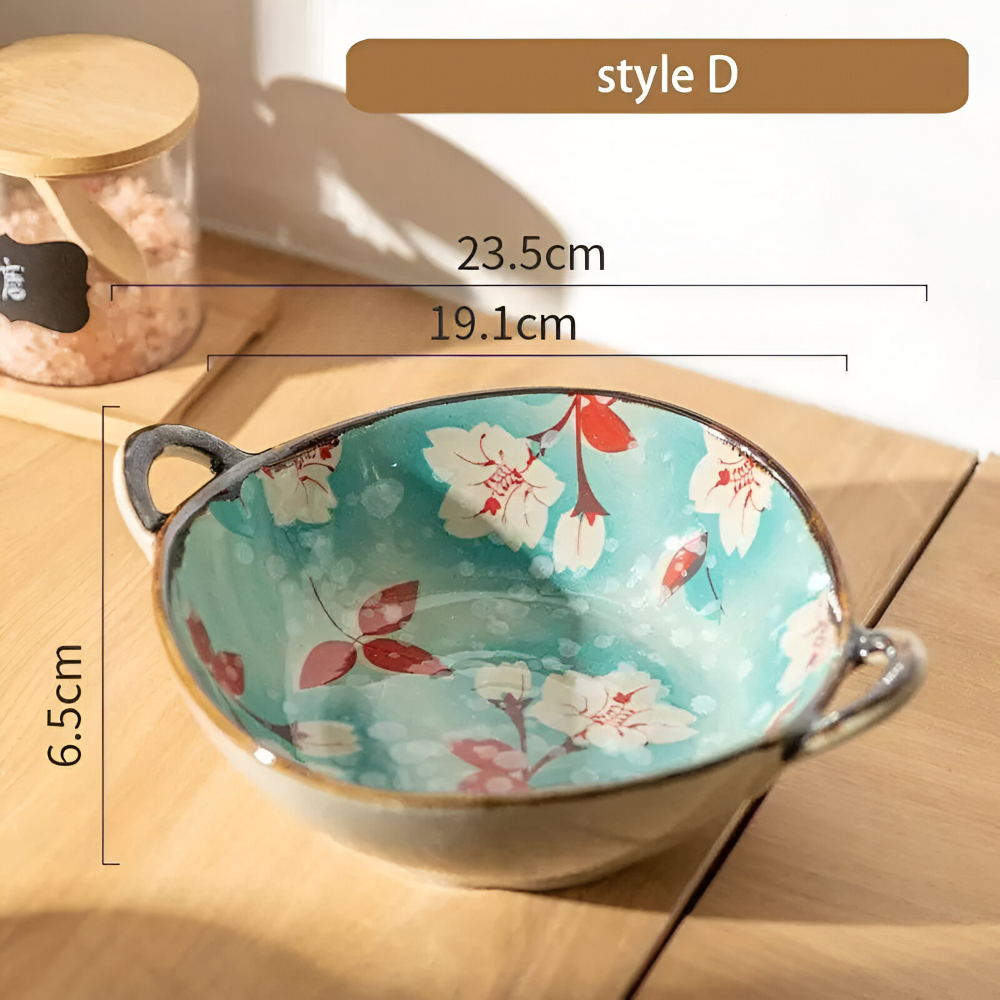 Handcrafted Ceramic Serving Bowl Nordic Tableware Dining Bowl