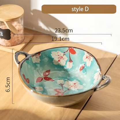 Handcrafted Ceramic Serving Bowl Nordic Tableware Dining Bowl