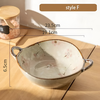 Handcrafted Ceramic Serving Bowl Nordic Tableware Dining Bowl