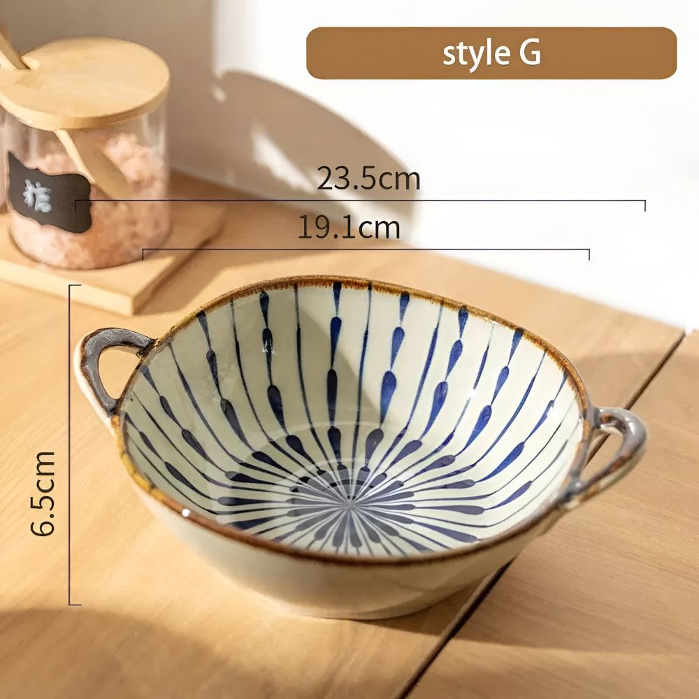 Handcrafted Ceramic Serving Bowl Nordic Tableware Dining Bowl