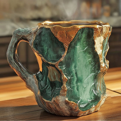 Handcrafted Crystal Style Insulated Coffee Mug for Hot and Cold Drinks