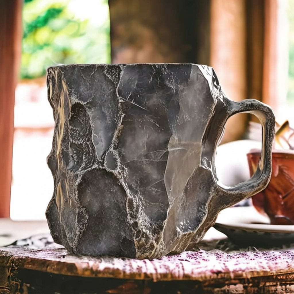 Handcrafted Crystal Style Insulated Coffee Mug for Hot and Cold Drinks