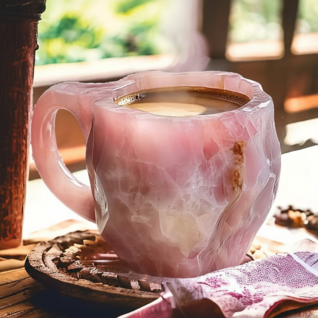 Handcrafted Crystal Style Insulated Coffee Mug for Hot and Cold Drinks