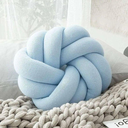 Handcrafted Knot Cushion Plush Cotton Decorative Pillow