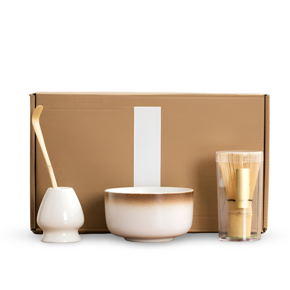 Handcrafted Matcha Tea Ceremony Bowl Whisk Bamboo Set