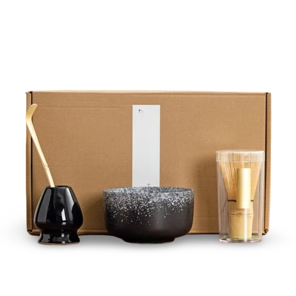 Handcrafted Matcha Tea Ceremony Bowl Whisk Bamboo Set