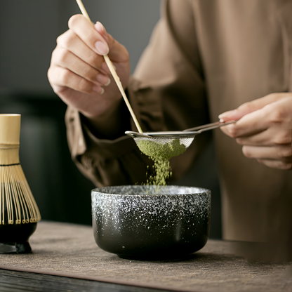 Handcrafted Matcha Tea Ceremony Bowl Whisk Bamboo Set
