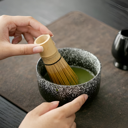 Handcrafted Matcha Tea Ceremony Bowl Whisk Bamboo Set