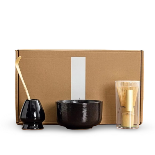 Handcrafted Matcha Tea Ceremony Bowl Whisk Bamboo Set