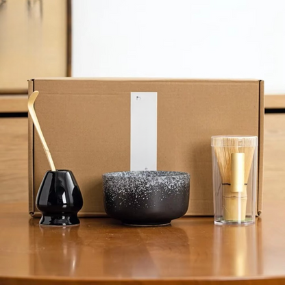 Handcrafted Matcha Tea Ceremony Bowl Whisk Bamboo Set