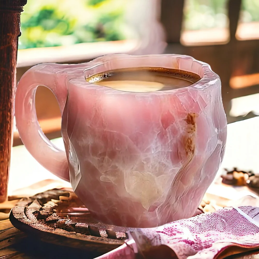 Handcrafted Resin Stone Texture Coffee Mug