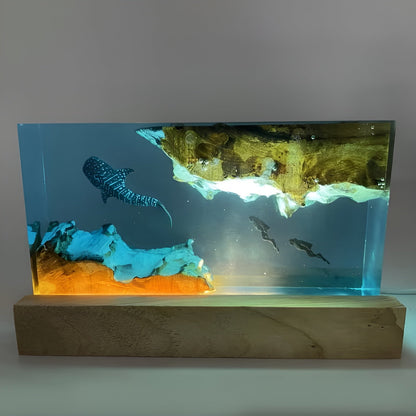 Handcrafted Resin Table Lamp LED Bedroom Mood Lighting Decor
