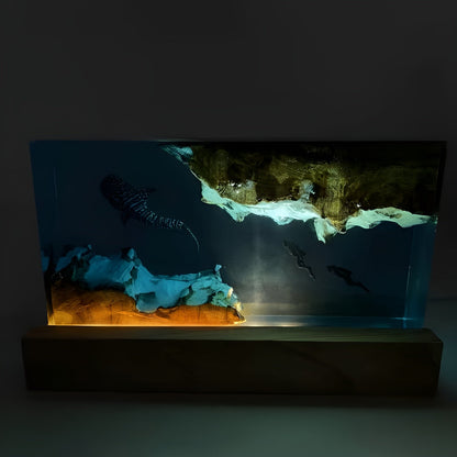 Handcrafted Resin Table Lamp LED Bedroom Mood Lighting Decor