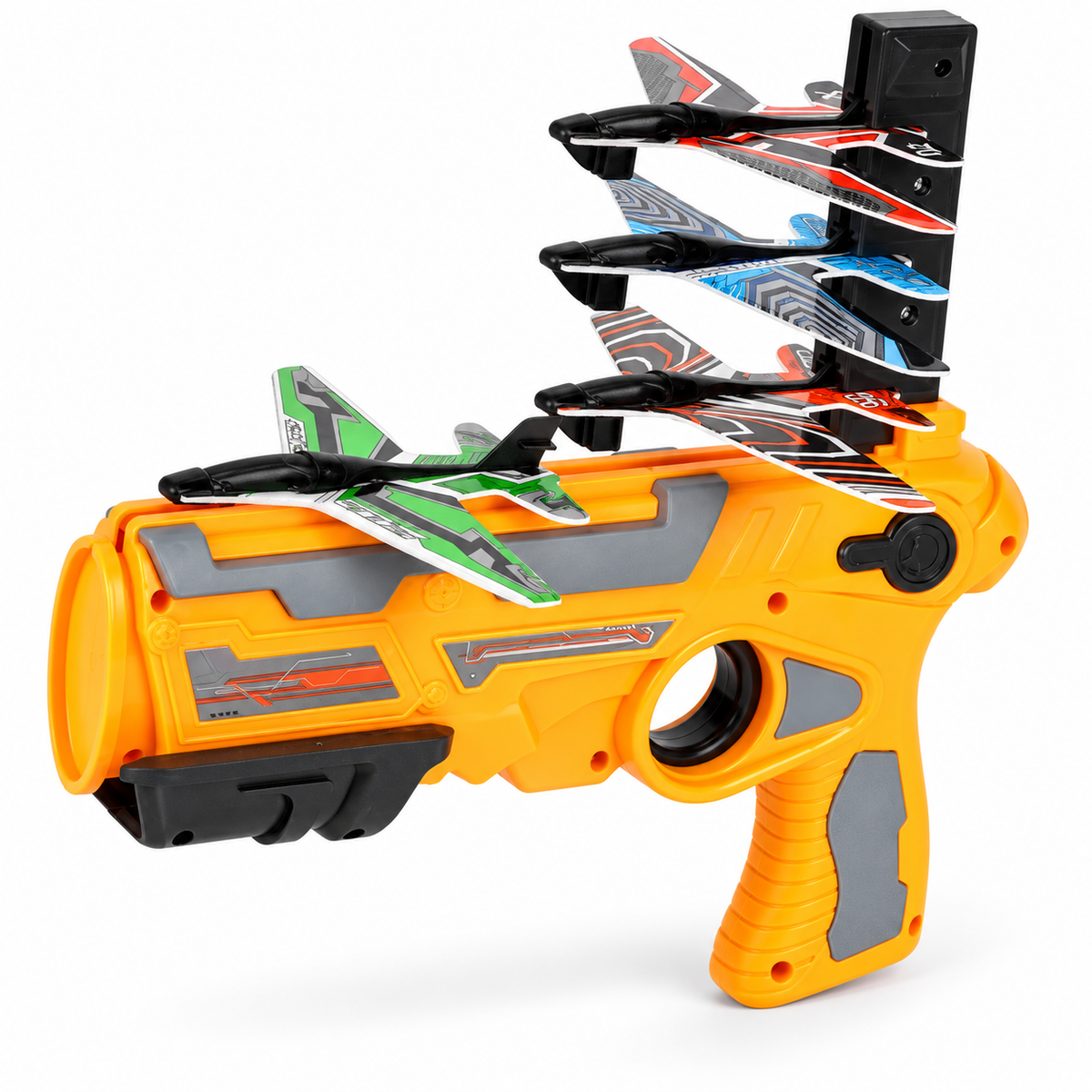 Handheld Foam Airplane Shooter Launcher with Manual Reloading
