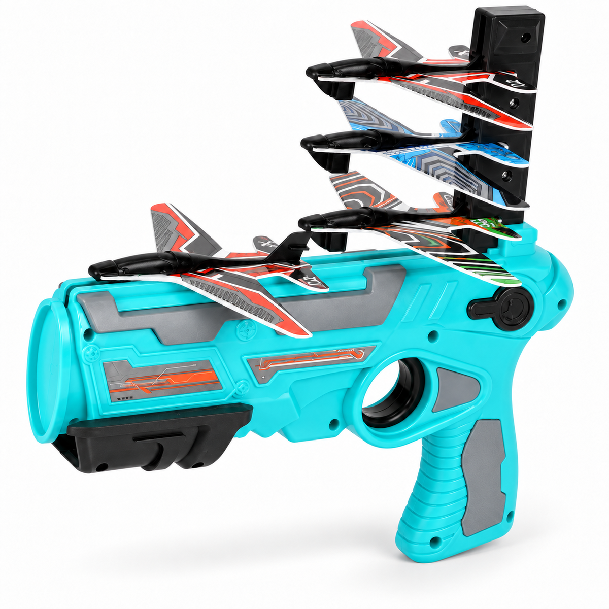 Handheld Foam Airplane Shooter Launcher with Manual Reloading