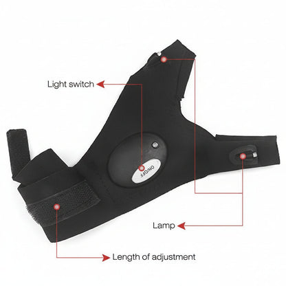 Hands Free LED Flashlight Gloves for Camping Fishing and Repairs