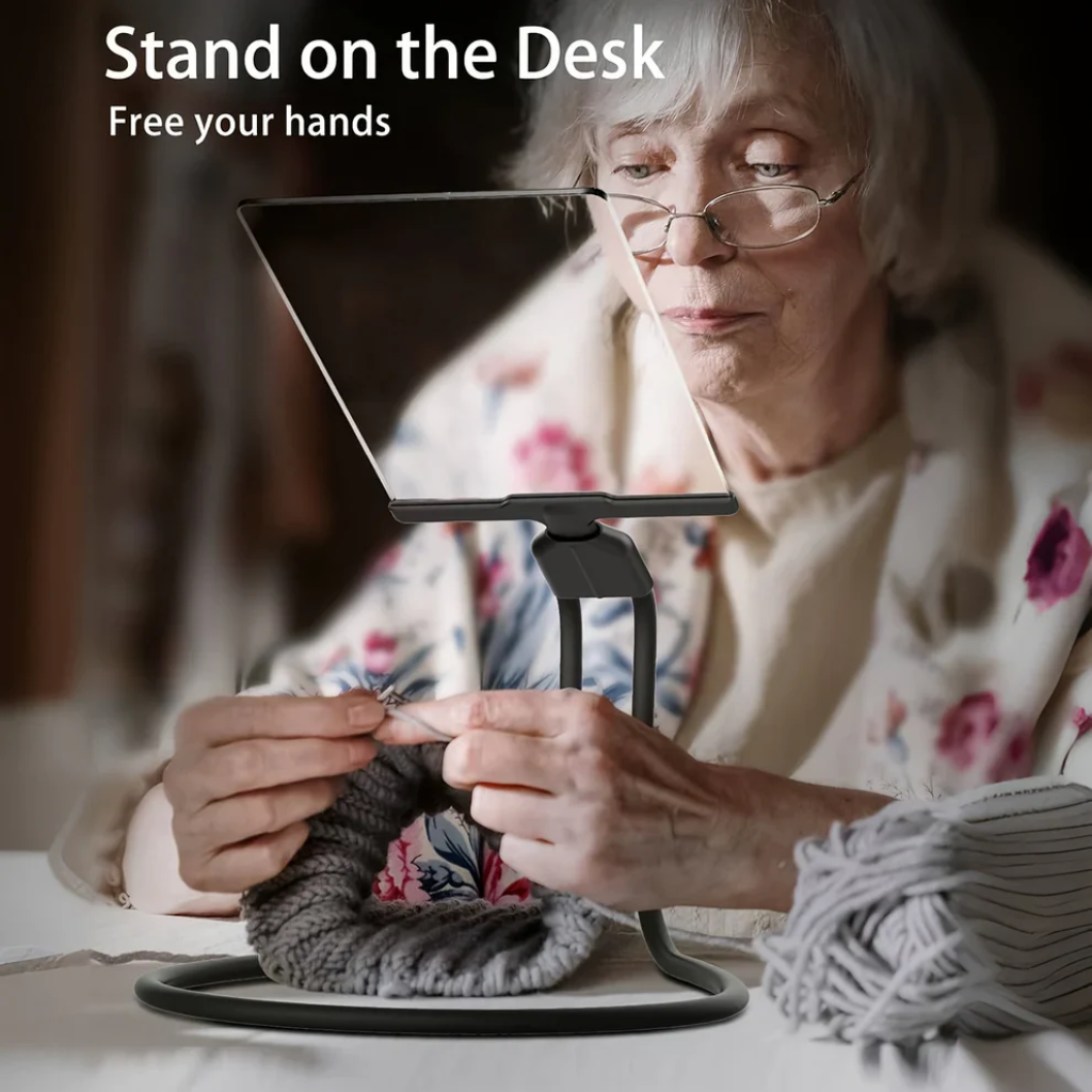 Hands Free Magnifying Glass with Adjustable Flexible Stand for Reading and Crafts