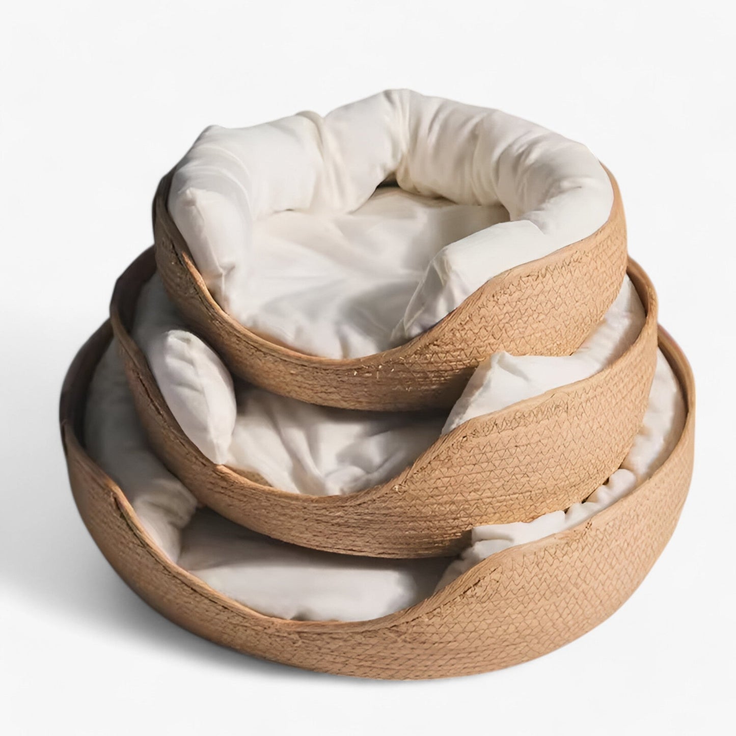 Handwoven Bamboo Pet Bed Cat Puppy Small Dog Basket