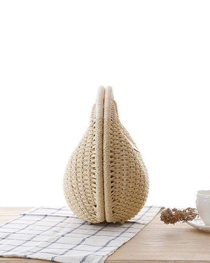 Handwoven Rattan Shoulder Bag Boho Straw Crossbody Purse