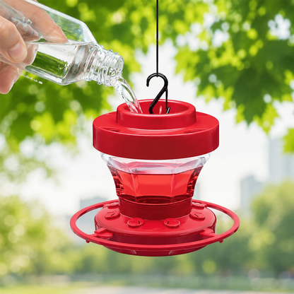 Hanging Hummingbird Feeder with 8 Feeding Ports Easy Fill Nectar Reservoir