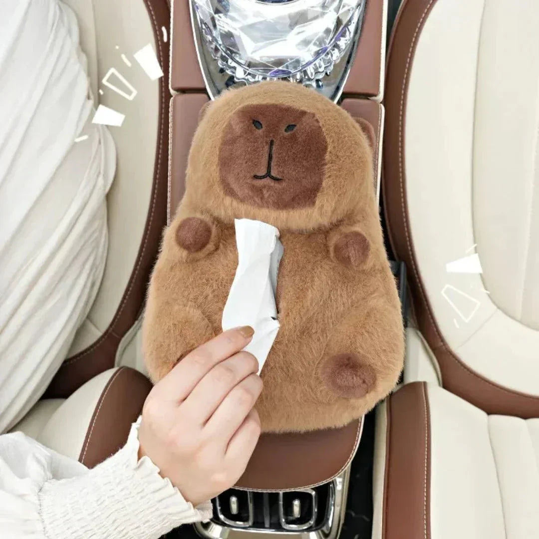 Hanging Plush Car Tissue Box Holder for Easy Access