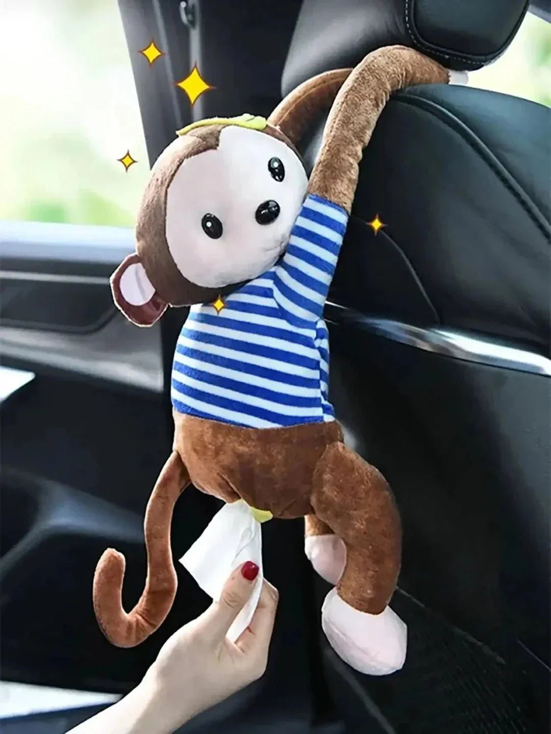 Hanging Plush Car Tissue Box Holder for Easy Access