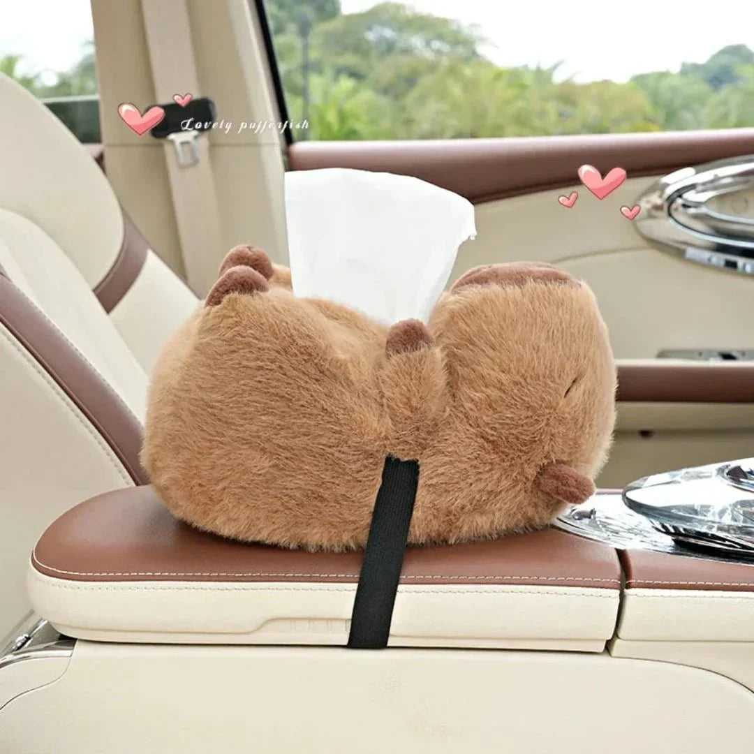 Hanging Plush Car Tissue Box Holder for Easy Access