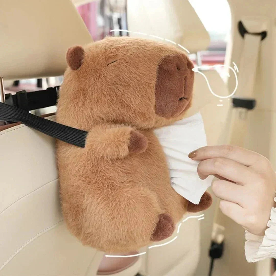Hanging Plush Car Tissue Box Holder for Easy Access