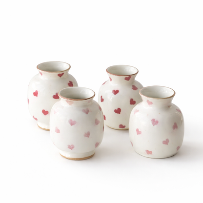 Heart Shape Ceramic Bud Vase Decorative Flower Holder