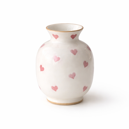 Heart Shape Ceramic Bud Vase Decorative Flower Holder