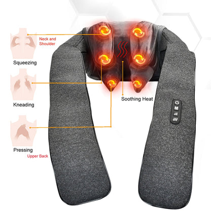 Heated Neck and Shoulder Massager with Adjustable Intensity