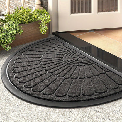 Heavy Duty Rubber Half Moon Door Mat Non Slip Entrance Mat