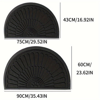 Heavy Duty Rubber Half Moon Door Mat Non Slip Entrance Mat