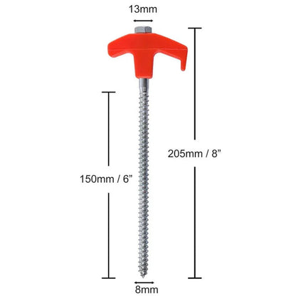 Heavy Duty Screw Tent Pegs Ground Anchors Camping Stake Set