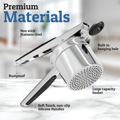 Heavy Duty Stainless Steel Potato Ricer Masher Kitchen Press Tool