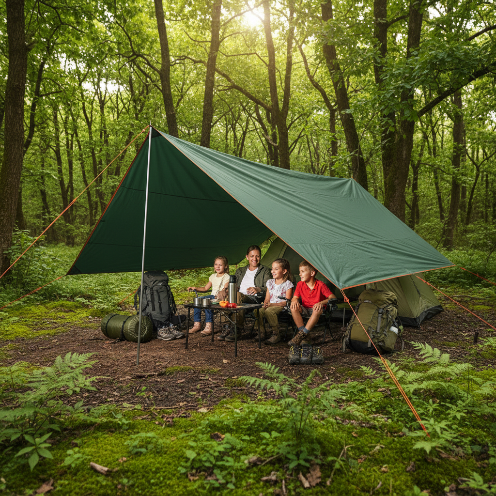 Heavy Duty Waterproof Tarp Camping Shelter Reinforced Grommets