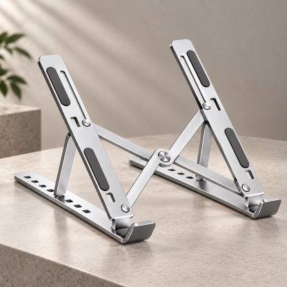 Height Adjustable Laptop Stand with Portable Ergonomic Design