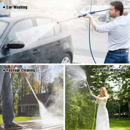 High Pressure Garden Hose Sprayer Nozzle Adjustable Jet Fan Attachment