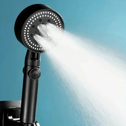 High Pressure Rain Shower Head Black Bathroom Set
