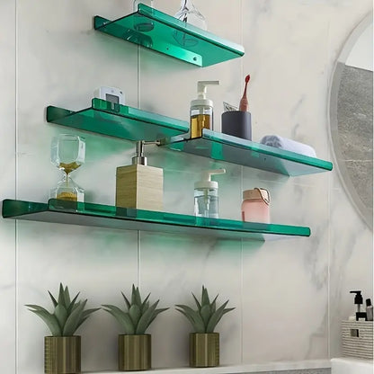 Industrial Floating Wall Shelf Modern Bathroom Storage Rack