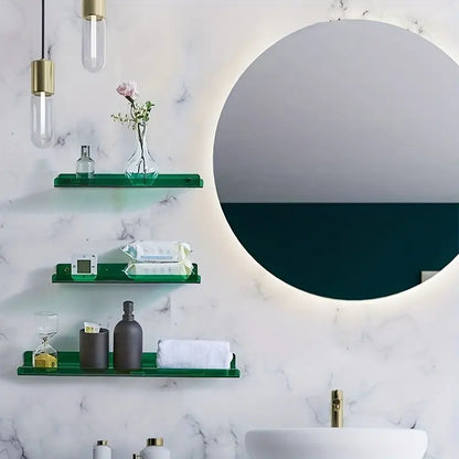 Industrial Floating Wall Shelf Modern Bathroom Storage Rack